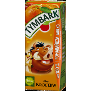 Tymbark Sok 100% pomarańcza jabłko 200 ml X27