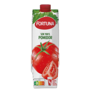 Fortuna Sok 100% Pomidorowy Pasteryzowany Bez Cukru Naturalny Karton 1l X6