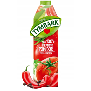 Tymbark Sok 100% pikantny pomidor 1 l X6