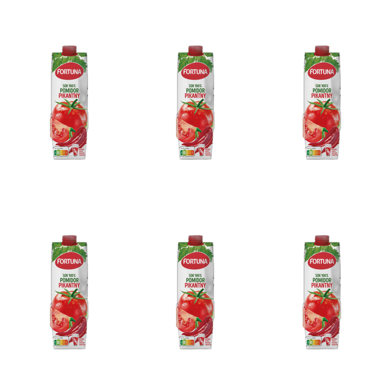 Fortuna Sok 100% pomidor pikantny 1 l X6