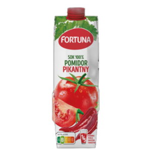 Fortuna Sok 100% pomidor pikantny 1 l X6