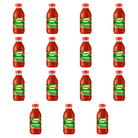 Sok Pomidorowy w Butelce 100% Naturalny Bez Cukru Pasteryzowany - 300 ml X15