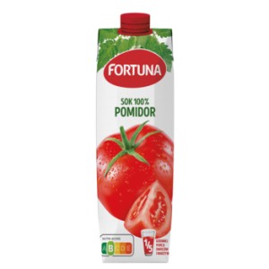 Fortuna Sok 100% Pomidorowy Pasteryzowany Bez Cukru Naturalny Karton 1l