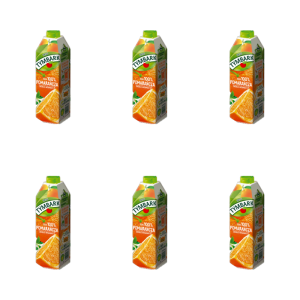 Tymbark Sok 100% pomarańcza 1 l X6