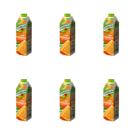 Tymbark Sok 100% pomarańcza 1 l X6