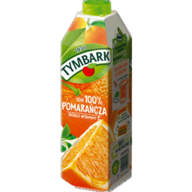 Tymbark Sok 100% pomarańcza 1 l