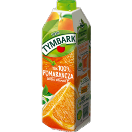 Tymbark Sok 100% pomarańcza 1 l