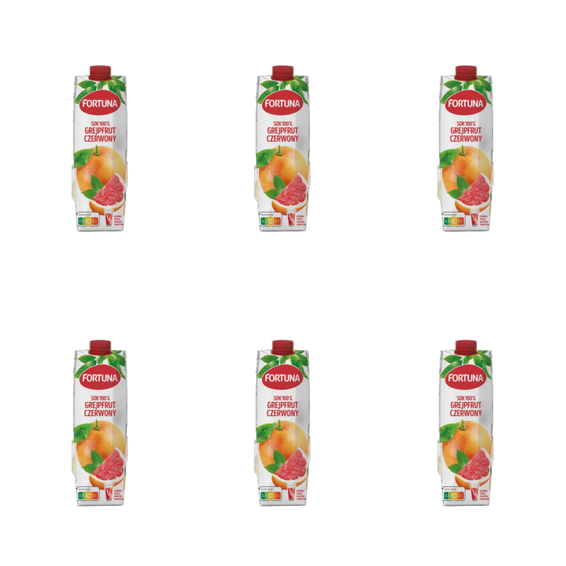 Fortuna Sok 100% Grejpfrut czerwony 1 l X6