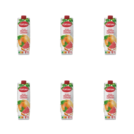 Fortuna Sok 100% Grejpfrut czerwony 1 l X6