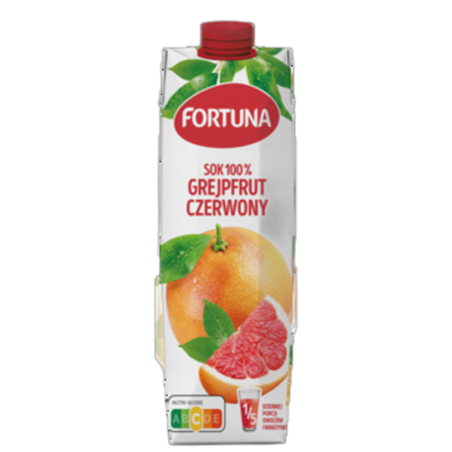 Fortuna Sok 100% Grejpfrut czerwony 1 l