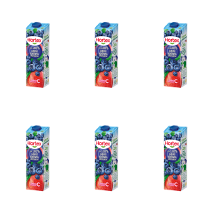 Hortex Sok 100% Jabłko Borówka Amerykańska karton 1L X6