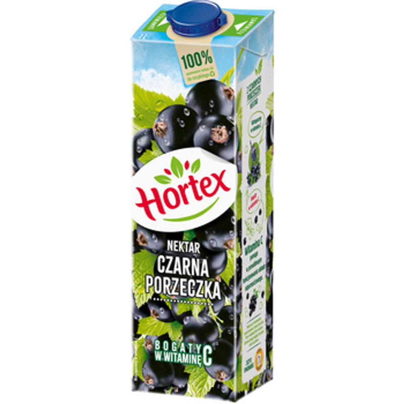 Hortex Nektar czarna porzeczka karton 1 l