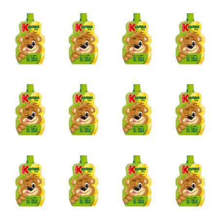 Kubuś Mus 100% banan jabłko 100 g X12