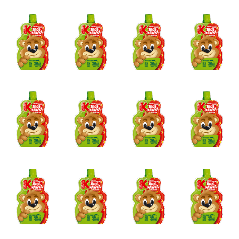 Kubuś Mus 100% truskawka jabłko banan marchew 100 g X12