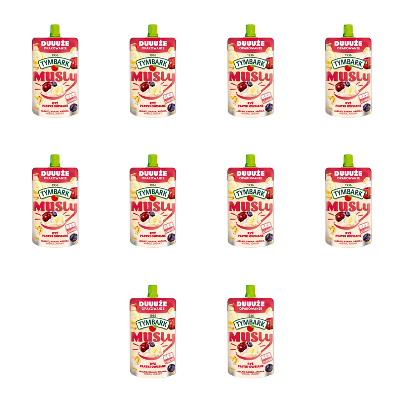 Tymbark Musly ryż płatki owsiane jogurt aronia wiśnia 170 g X10