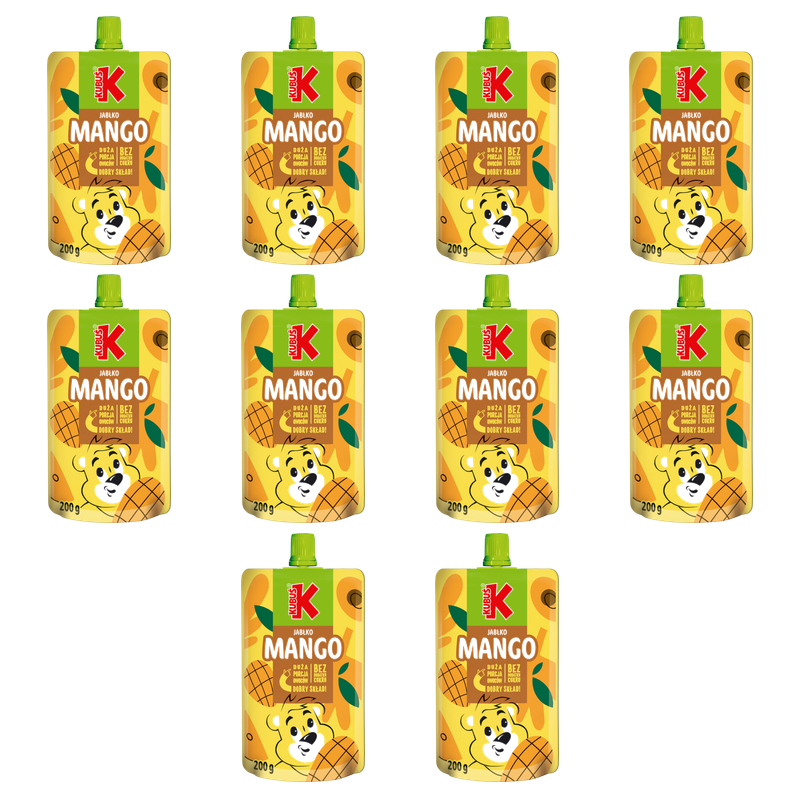 Kubuś Mus Mango Jabłko 200g X10