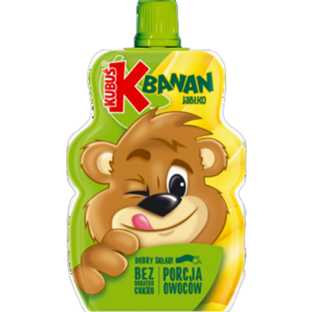 Kubuś Mus 100% banan jabłko 100 g