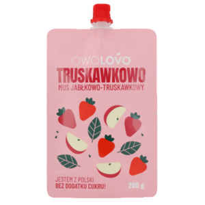 Mus jabłkowo-truskawkowy 200g * TRUSKAWKOWO OWOLOVO