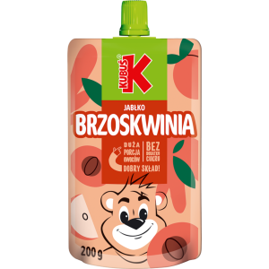 Kubuś Mus Brzoskwinia Jabłko 200g