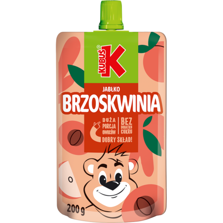 Kubuś Mus Brzoskwinia Jabłko 200g