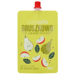 OWOLOVO Gruszkowo Mus jabłkowo-gruszkowy 200 g