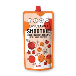 OWOLOVO Smoothie jabłko marchew truskawka 250 ml