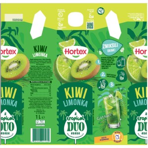 Hortex Tropical Duo Napój Kiwi limonka karton 1L