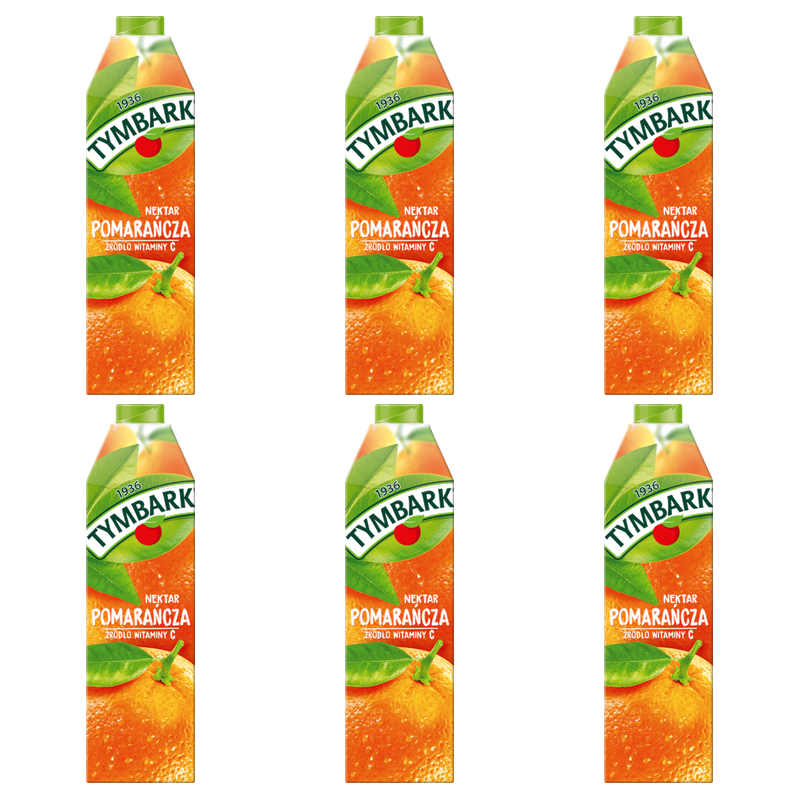 Tymbark Nektar pomarańcza 1 l X6