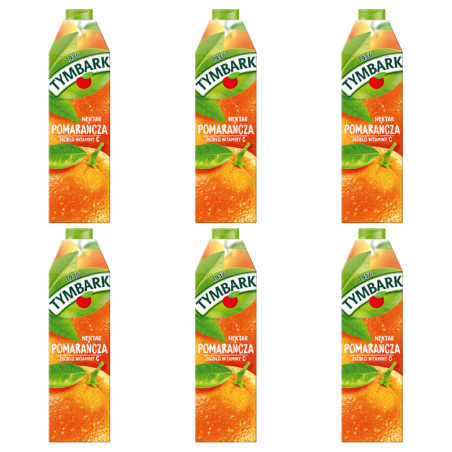 Tymbark Nektar pomarańcza 1 l X6