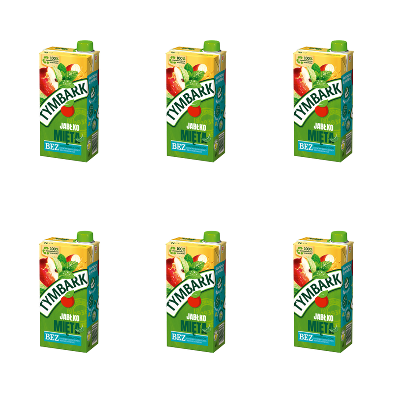 Tymbark Napój jabłko mięta 1 l X6