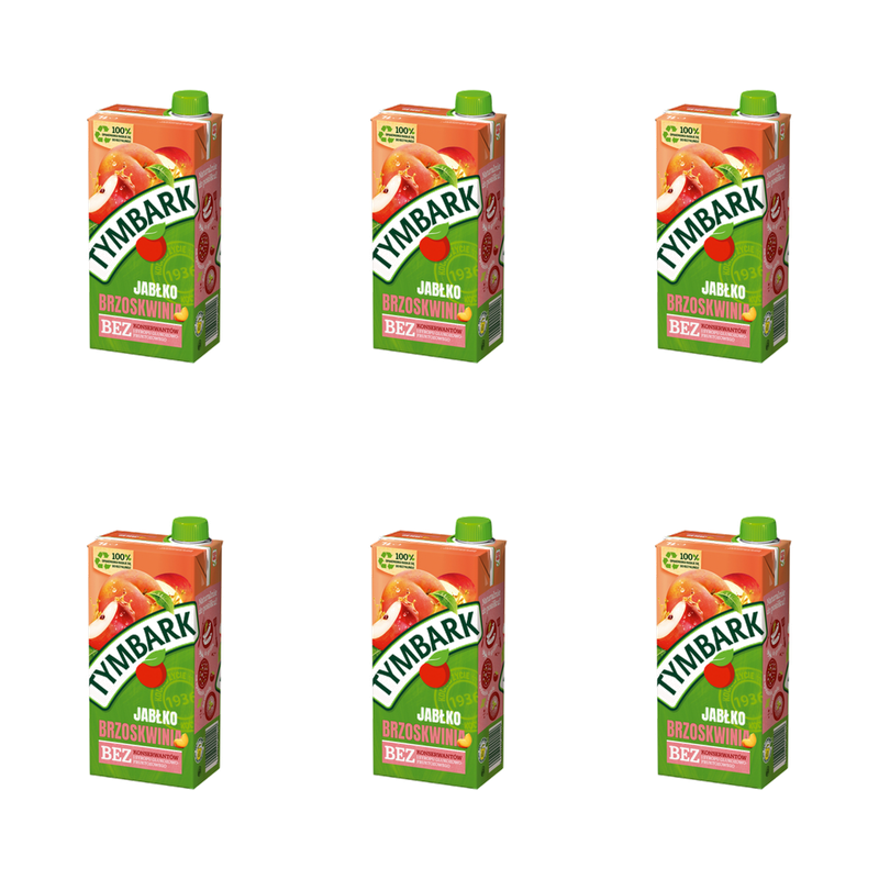 Tymbark Napój jabłko brzoskwinia 1 l X6