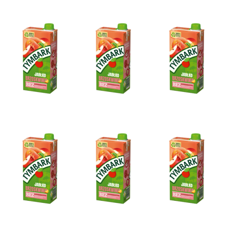 Tymbark Napój jabłko brzoskwinia 1 l X6