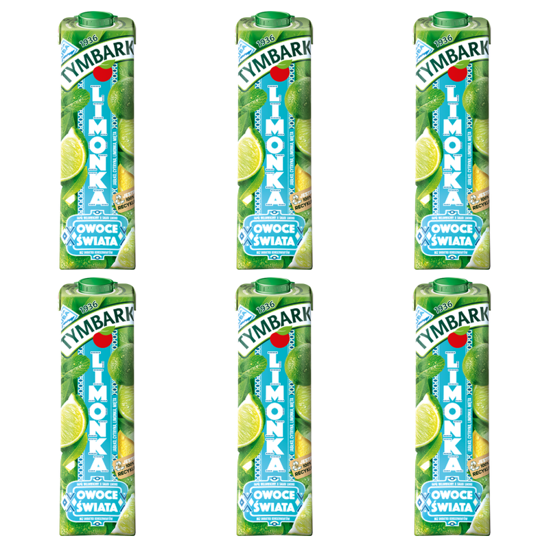 Tymbark Owoce Świata Napój wieloowocowy limonka 1 l X6