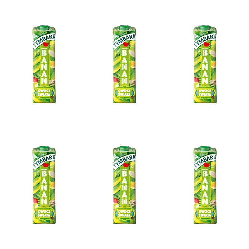 Tymbark Owoce Świata Napój wieloowocowy zielony banan 1 l X6