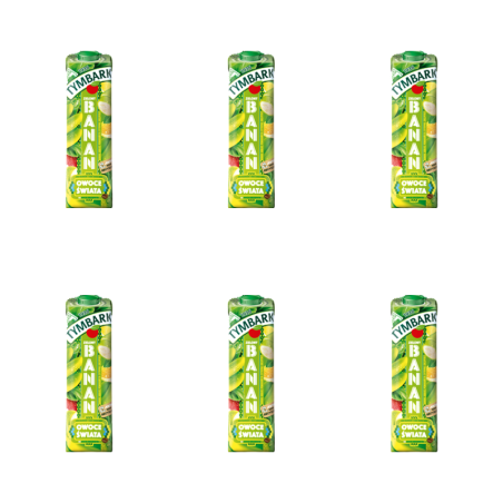 Tymbark Owoce Świata Napój wieloowocowy zielony banan 1 l X6
