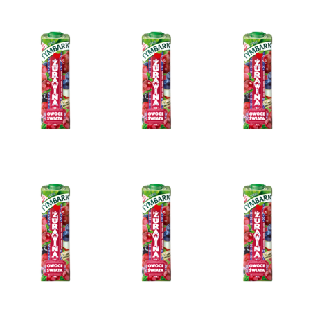 Tymbark Owoce Świata Napój wieloowocowy żurawina 1 l X6