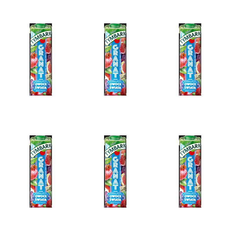 Tymbark Owoce Świata Napój wieloowocowy granat 1 l X6