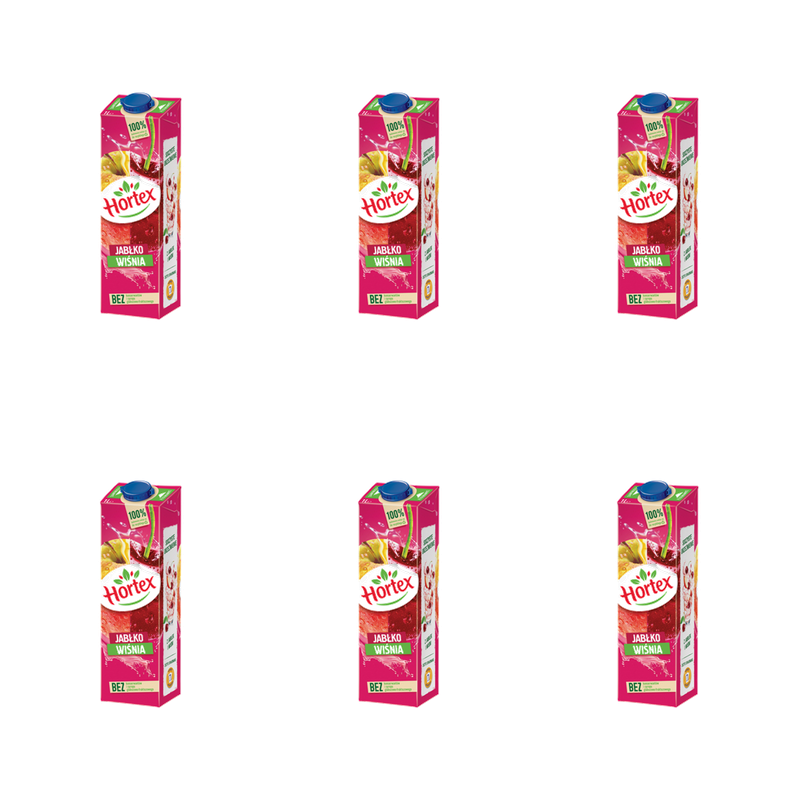 Hortex Jabłko wiśnia Napój karton 1 l X6