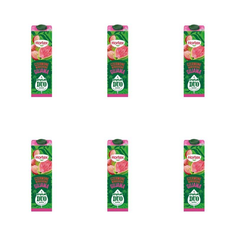 Hortex Tropical Duo Napój Czerwone winogrono gujawa karton 1L X6