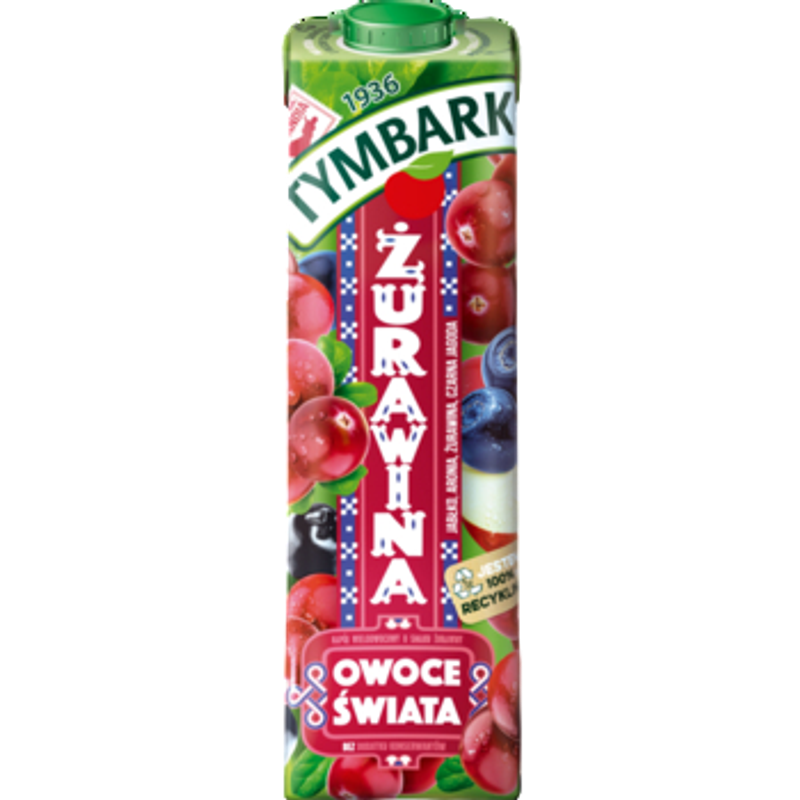 Tymbark Owoce Świata Napój wieloowocowy żurawina 1 l