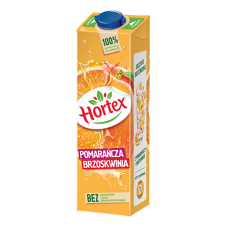 Hortex Pomarańcza Brzoskwinia Napój karton 1 l