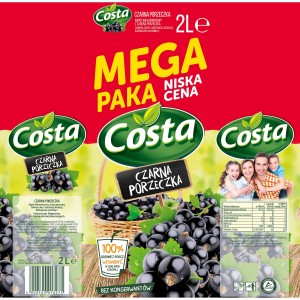 Costa Czarna porzeczka Napój karton 2 l