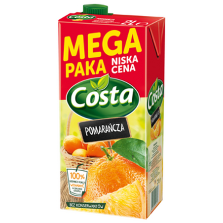 Costa Napój pomarańcza karton 2 l
