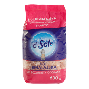 Sól himalajska gruboziarnista jodowana 600 g O'Sole X12