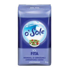 Sól Morska Fita o obniżonej zawartości sodu, jodowana 1 kg O'Sole