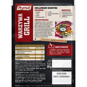 Przyprawa Warzywa grill 30g Prymat