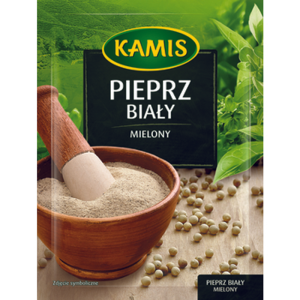 Kamis Pieprz Biały Mielony Aromatyczny Naturalny Wysoka Jakość 15 g