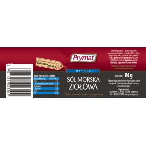 Prymat Sól morska ziołowa w młynki 80g