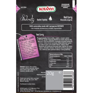 Kotanyi Sekrety Kuchni Tajskiej - Red Curry 20g