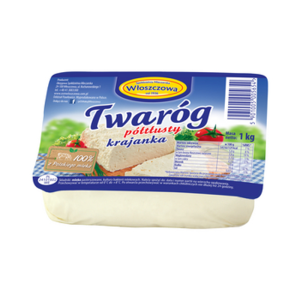Twaróg półtłusty Włoszczowski 1 kg X8